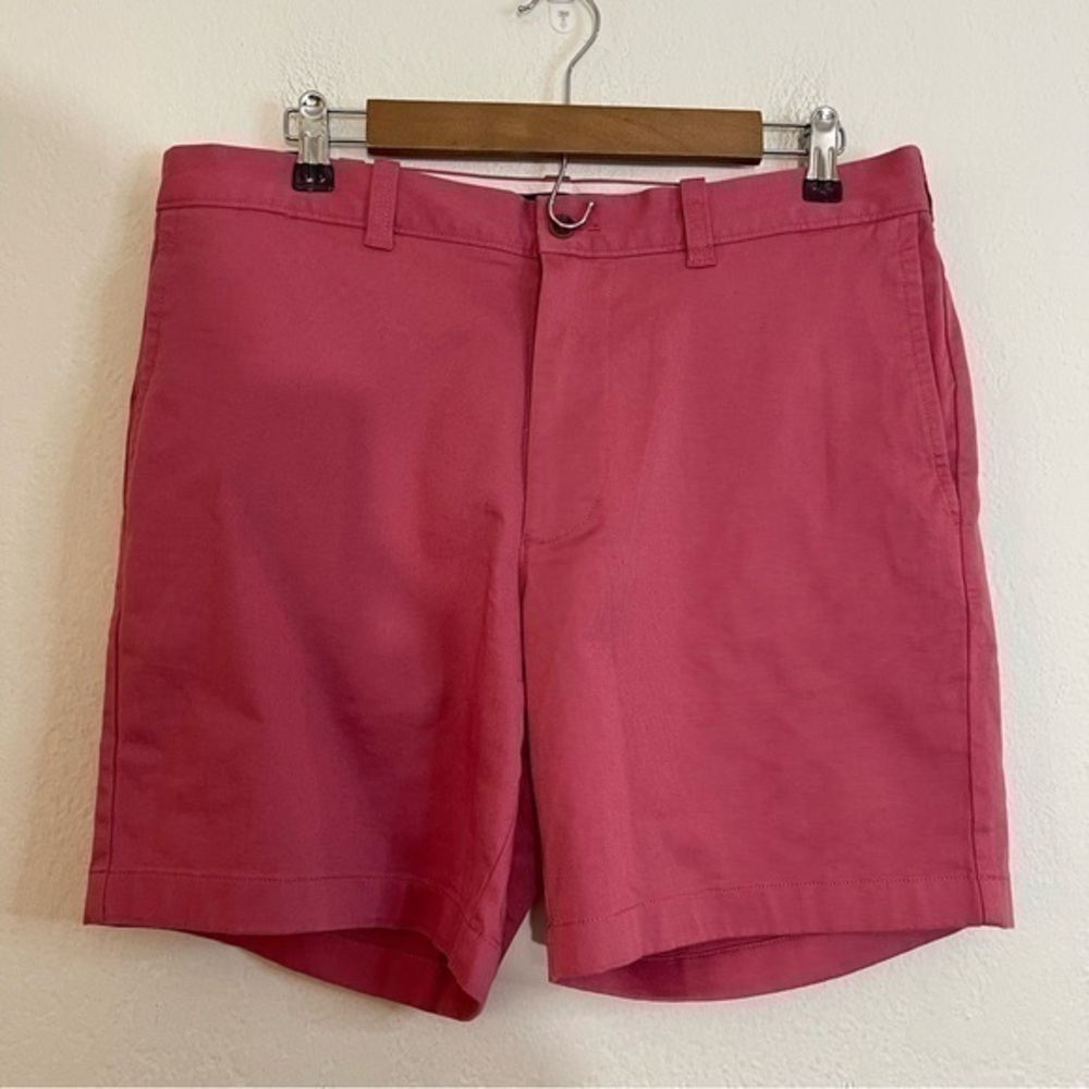 NWT J. Crew Mercantile Flex Hi-Rise Chino Shorts Men Size 33 Pink Pockets
